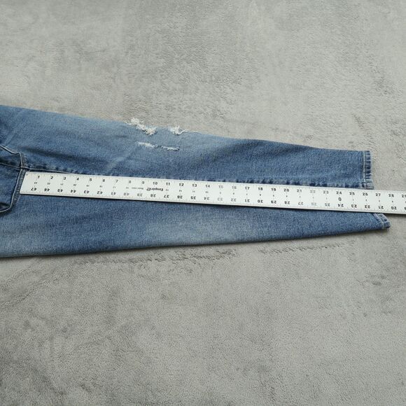 Tommy Jeans Women's 16 Blue High-Rise Denim Pants 27" Inseam Distressed - Picture 16 of 16